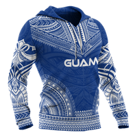 Guam Polynesian Chief Hoodie Blue Version - Polynesian Pride