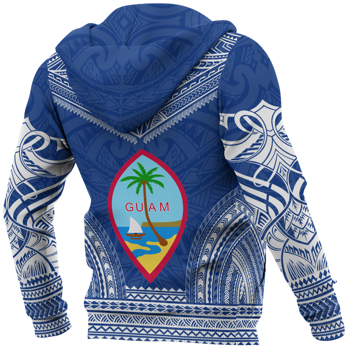 Guam Polynesian Chief Hoodie Blue Version - Polynesian Pride