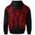Guam Zip up Hoodie Polynesian Lion Head Red Style - Polynesian Pride