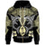 Guam Custom Zip up Hoodie Pacific Maori Pattern Sharks Unisex Black - Polynesian Pride