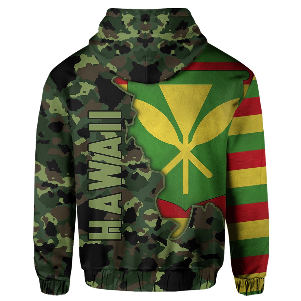 Kanaka Flag Camo Pattern Hoodie Chad Style - Polynesian Pride