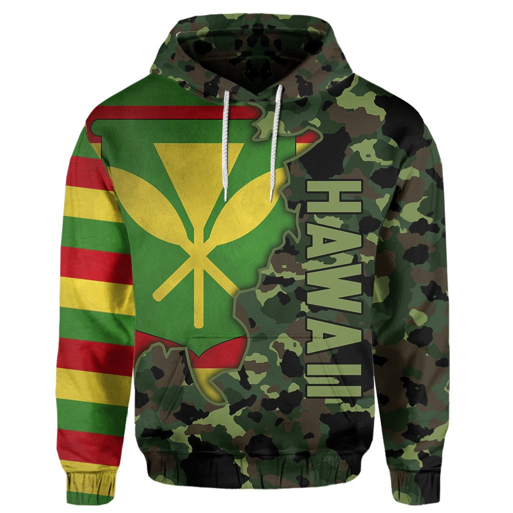 Kanaka Flag Camo Pattern Hoodie Chad Style - Polynesian Pride