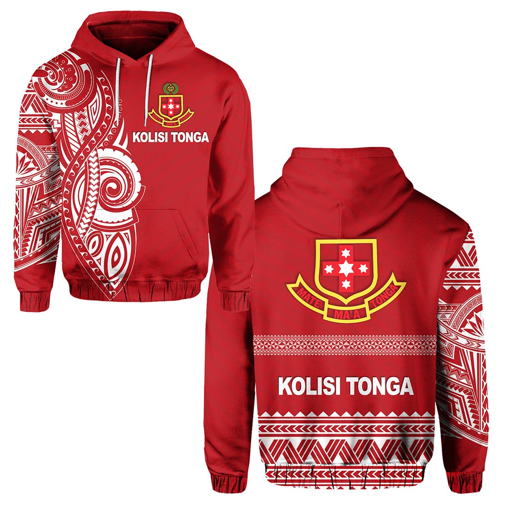 Kolisi Tonga Hoodie Atele Unisex Red - Polynesian Pride