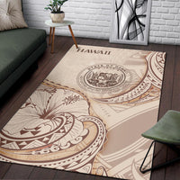 Hawaii Area Rug - Hibiscus Flowers Vintage Style - Polynesian Pride