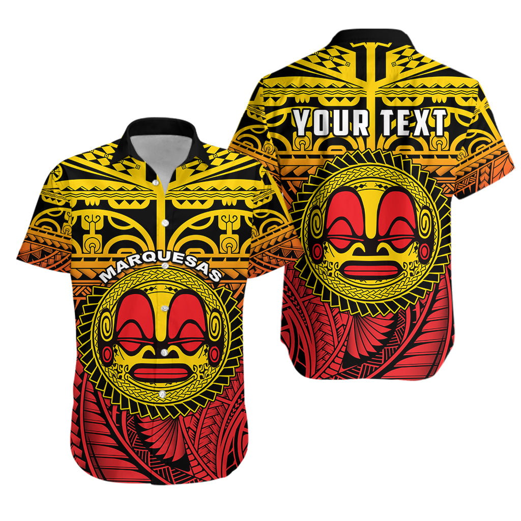 (Custom Personalised) Marquesas Islands Hawaiian Shirt Mata Tiki Polynesian Pattern LT13 Unisex Yellow - Polynesian Pride