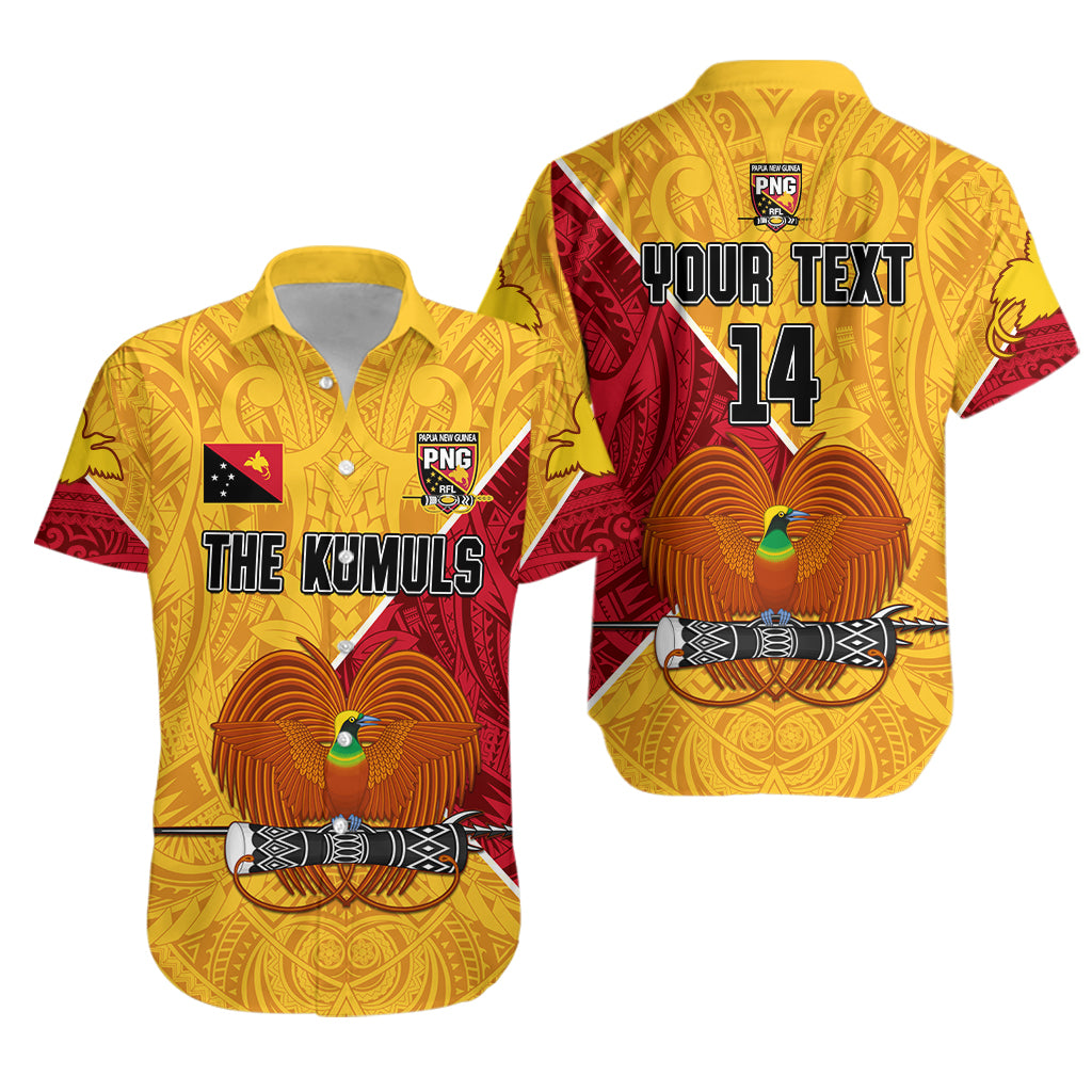 (Custom Text and Number) The Kumuls PNG Hawaiian Shirt Papua New Guinea Polynesian Dynamic Style LT14 Unisex Yellow - Polynesian Pride