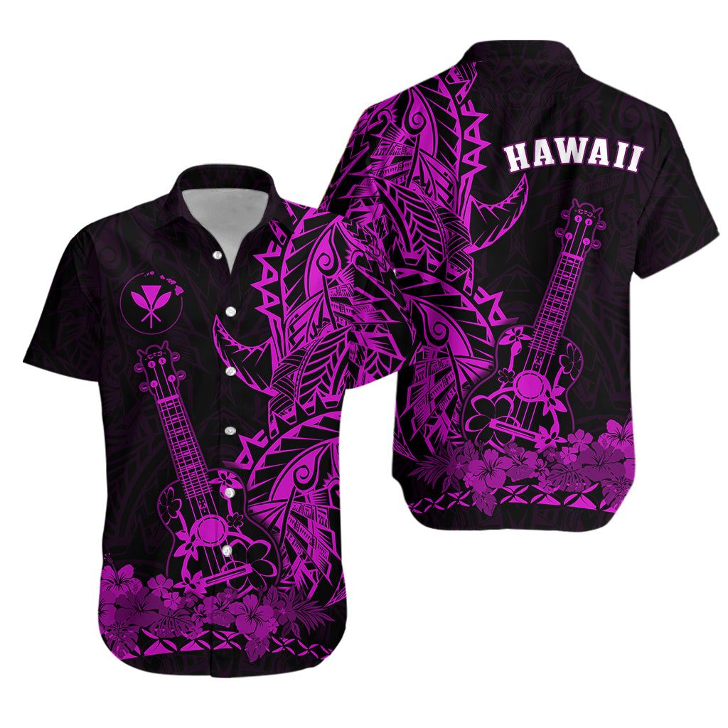 Hawaii Polynesian Hawaiian Shirt Ukulele Purple LT13 Unisex Purple - Polynesian Pride
