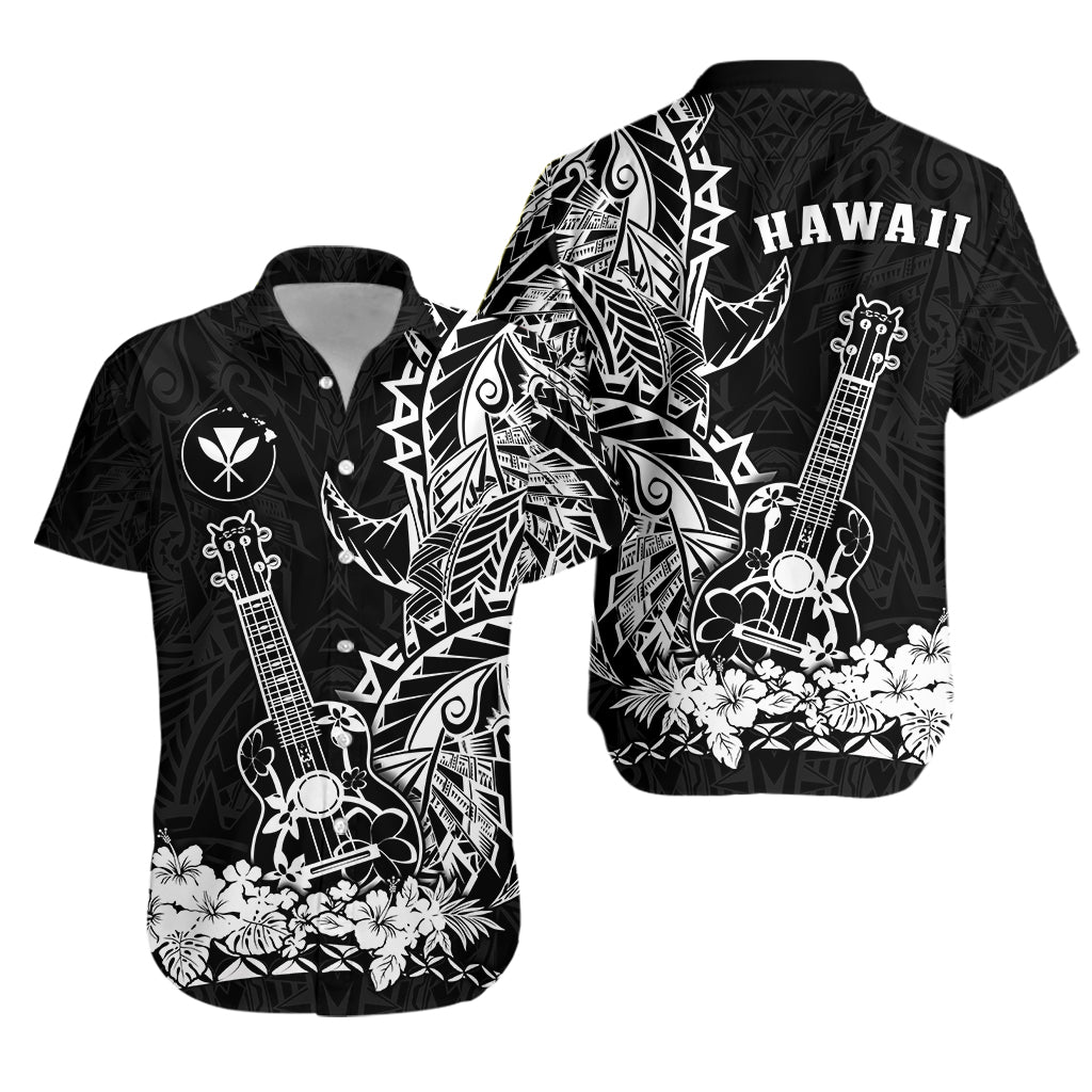 Hawaii Polynesian Hawaiian Shirt White Ukulele LT13 Unisex White - Polynesian Pride