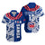 (Custom Text and Number) Toa Samoa Rugby Hawaiian Shirt Siamupini Ula Fala Blue LT13 Blue - Polynesian Pride