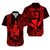 (Custom Text and Number) Hawaii Day Kakau Hawaiian Shirt Proud To Be Hawaiian Red King Kamehameha and Kanaka Maoli LT13 Red - Polynesian Pride