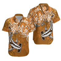 Custom Polynesian Matching Hawaiian Outfits For Couples Honu Green Sea Turtle with Hammerhead Shark LT13 - Polynesian Pride