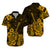 Hawaii Hawaiian Shirt Polynesia Gold Ukulele Flowers LT13 Unisex Gold - Polynesian Pride