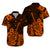 Hawaii Hawaiian Shirt Polynesia Orange Ukulele Flowers LT13 Unisex Orange - Polynesian Pride