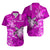 Custom His And Hers Hawaii Matching Clothing Matching Polynesian Tribal Pink Sea Turtle Honu and Hibiscus Dress and Hawaiian Shirt LT13 - Polynesian Pride