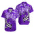 (Custom Personalised) Hawaii Hawaiian Shirt Polynesia Purple Sea Turtle Honu and Hammerhead Shark LT13 Unisex Purple - Polynesian Pride