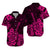Hawaii Hawaiian Shirt Polynesia Pink Ukulele Flowers LT13 Unisex Pink - Polynesian Pride