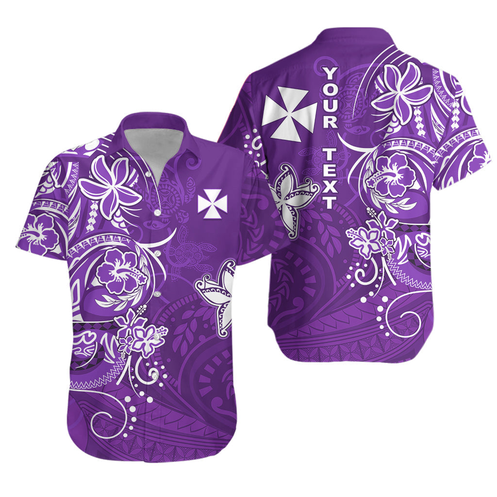 (Custom Personalised) Wallis et Futuna Hawaiian Shirt Polynesia Purple Sea Turtle and Flowers LT13 Unisex Purple - Polynesian Pride