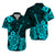 Hawaii Hawaiian Shirt Polynesia Turquoise Ukulele Flowers LT13 Unisex Turquoise - Polynesian Pride
