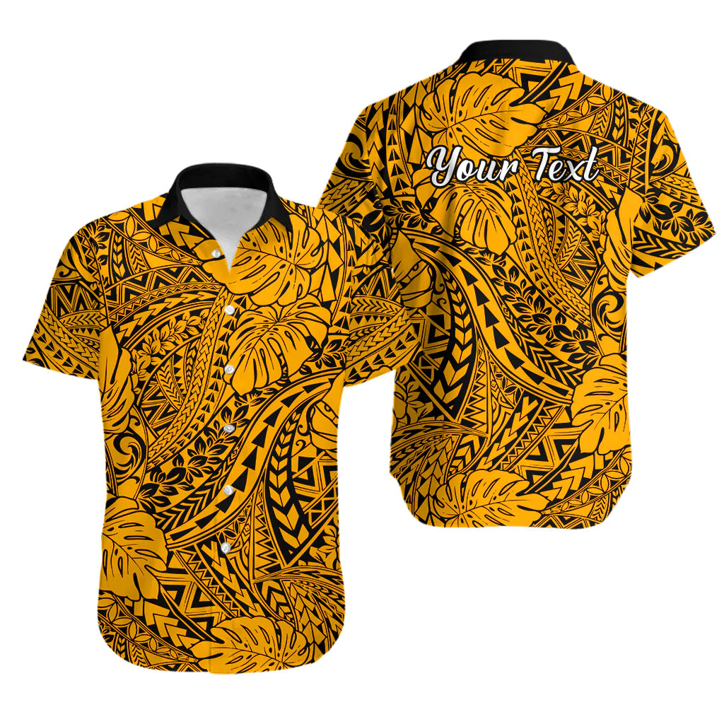 (Custom Personalised) Hawaii Hawaiian Shirt Polynesian Tribal Art Ver.05 LT14 Gold - Polynesian Pride