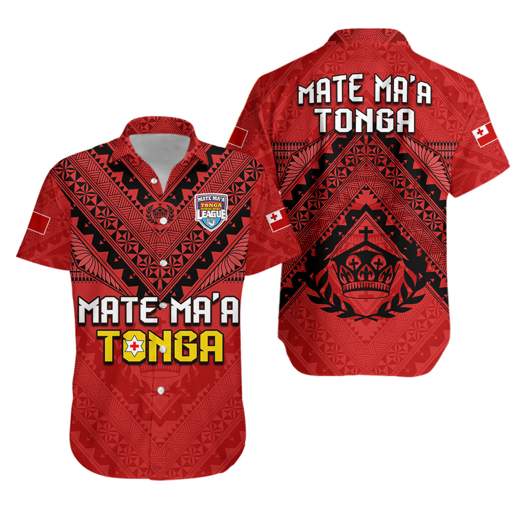 Tonga Rugby MMT Hawaiian Shirt Ngatu Mate Maa Tonga Simple LT13 Red - Polynesian Pride