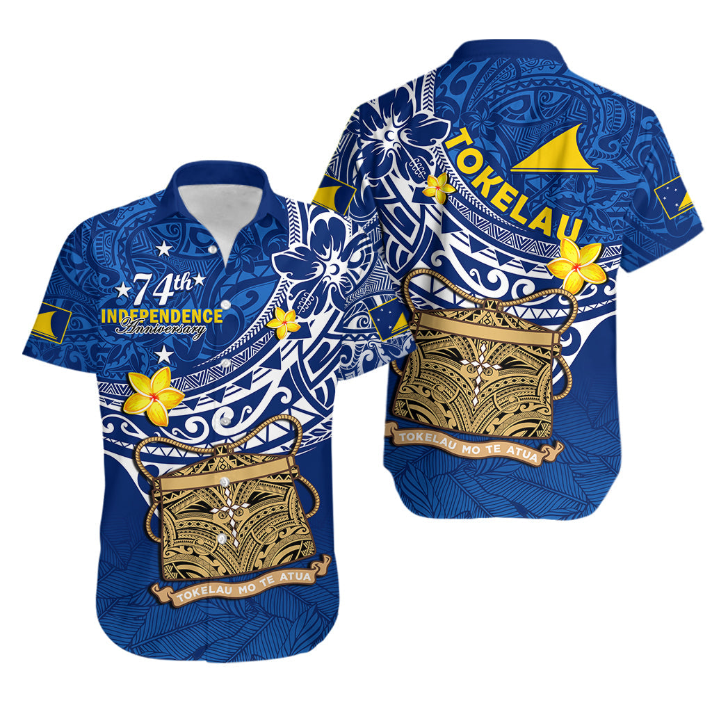 Tokelau Matching Dress and Hawaiian Shirt National Badge Polynesian Happy 74th Independence Anniversary LT14 - Polynesian Pride