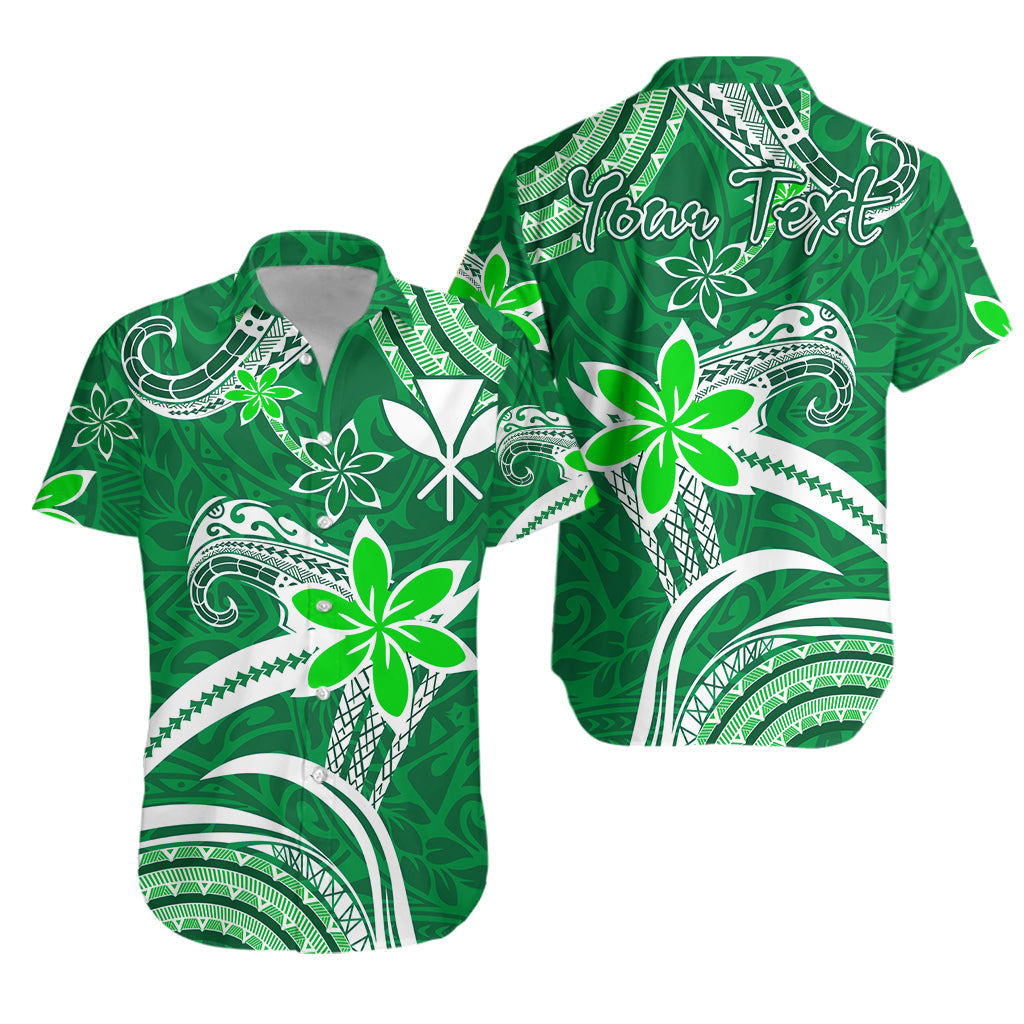 (Custom Personalised) Hawaii Flowers Wave Hawaiian Shirt Kanaka Maoli Green Polynesian LT13 Green - Polynesian Pride