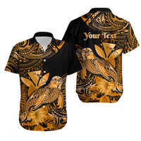 Custom Hawaii Monk Seal Matching Dress and Hawaiian Shirt Kakau with Kanaka Gold LT14 - Polynesian Pride