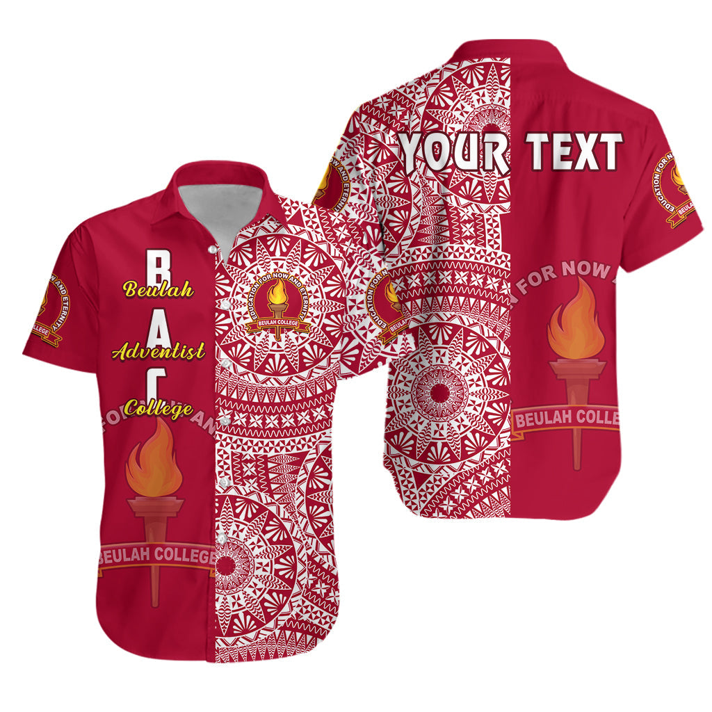 (Custom Personalised) Beulah Tonga College Hawaiian Shirt Tongan Ngatu Pattern LT14 Unisex Maroon - Polynesian Pride