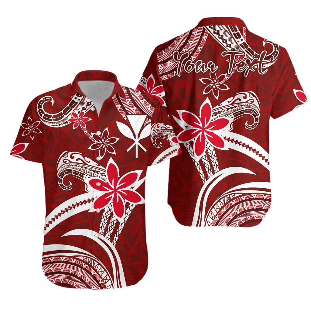 (Custom Personalised) Hawaii Flowers Wave Hawaiian Shirt Kanaka Maoli Red Polynesian LT13 Red - Polynesian Pride