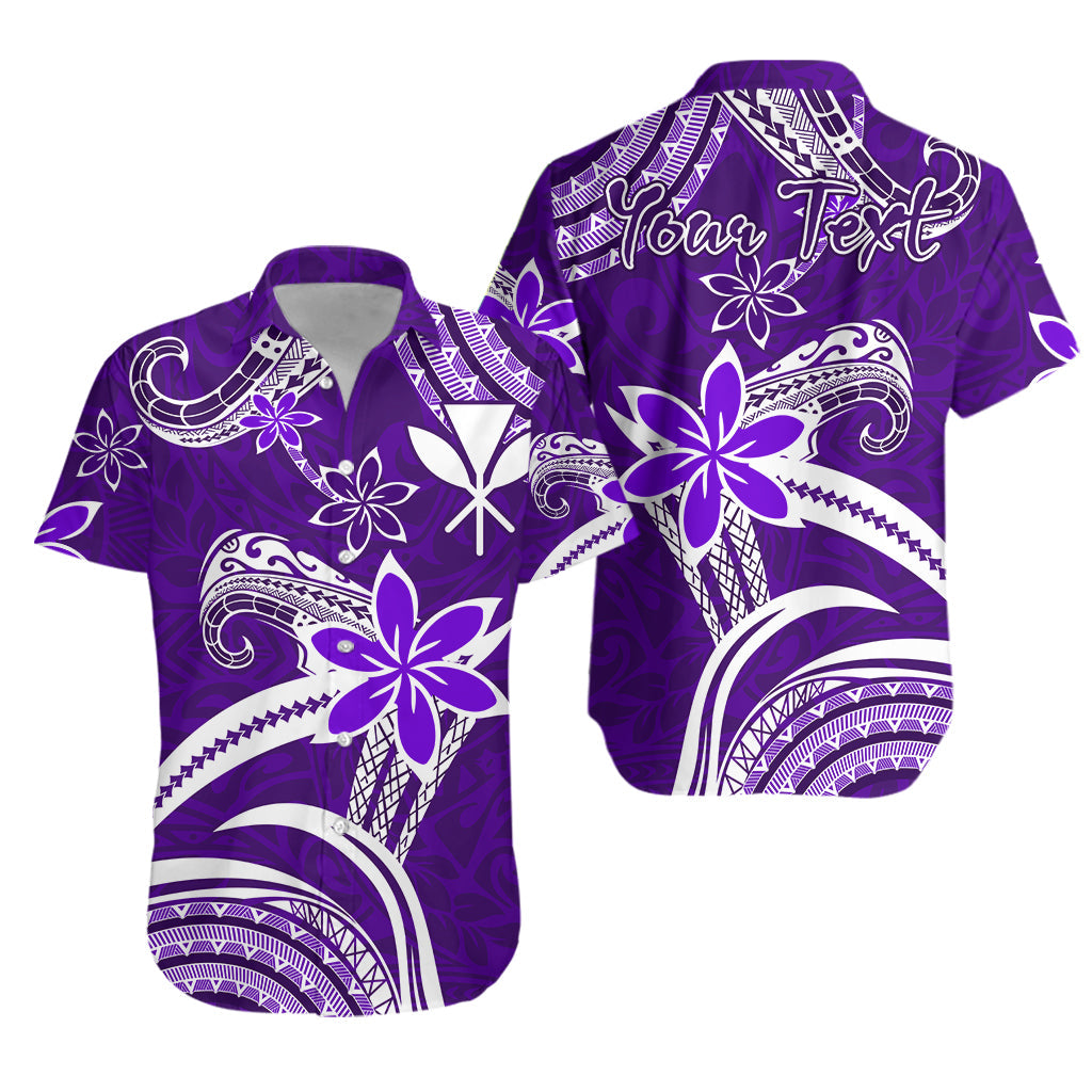 (Custom Personalised) Hawaii Flowers Wave Hawaiian Shirt Kanaka Maoli Purple Polynesian LT13 Purple - Polynesian Pride