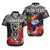 Custom Guam Chamorro Matching Hawaiian Shirt and Dress Guaman Latte Stone Tropical Flowers Black Version LT14 - Polynesian Pride