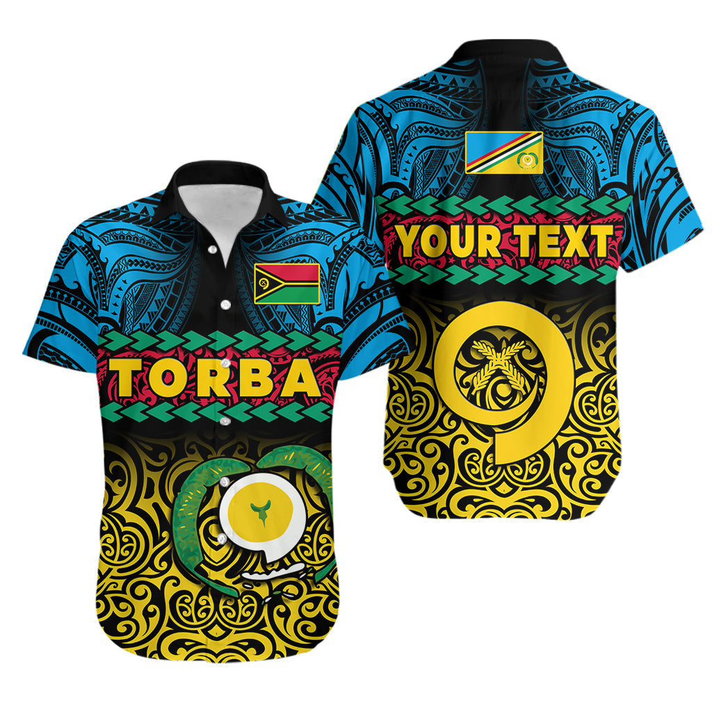 (Custom Personalised) Torba Province Hawaiian Shirt Vanuatu Pig Tusk Polynesian Flag Style LT14 Unisex Black - Polynesian Pride