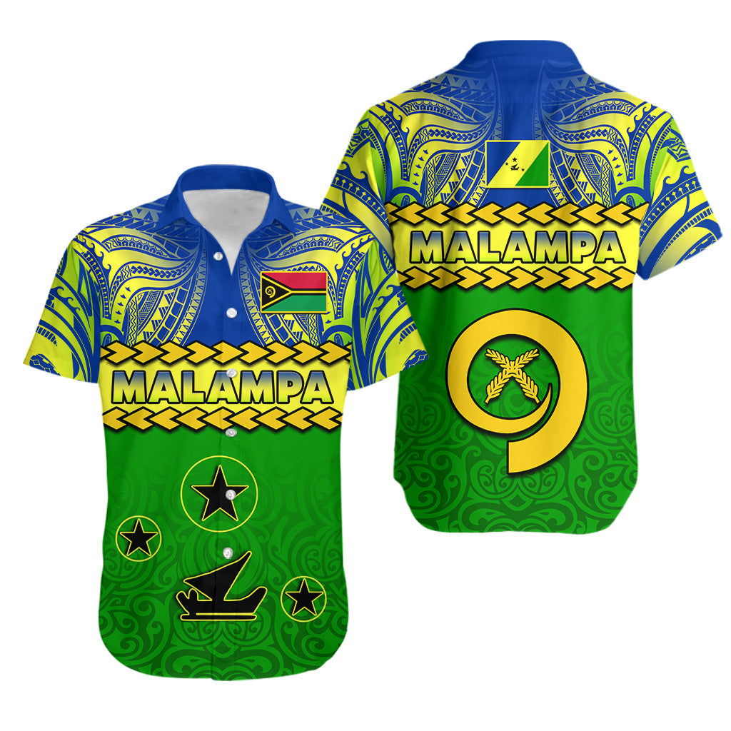 Malampa Province Hawaiian Shirt Vanuatu Pig Tusk Polynesian Flag Style LT14 Unisex Green - Polynesian Pride