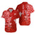 (Custom Personalised) Hawaii Hawaiian Shirt Polynesia Red Sea Turtle Honu and Map LT13 Unisex Red - Polynesian Pride