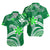 Custom Polynesian Matching Hawaiian Outfits For Couples Hawaii Flowers Wave Green LT13 - Polynesian Pride