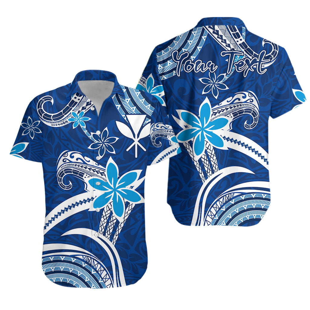 (Custom Personalised) Hawaii Flowers Wave Hawaiian Shirt Kanaka Maoli Blue Polynesian LT13 Blue - Polynesian Pride