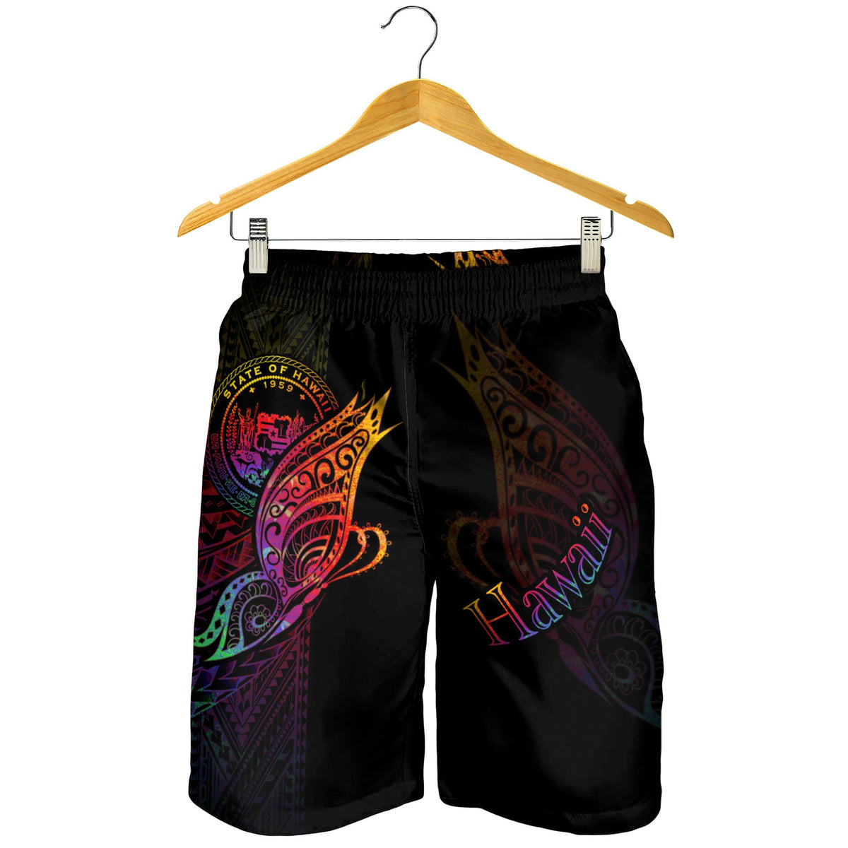 Hawaii Men's Shorts - Butterfly Polynesian Style - Polynesian Pride