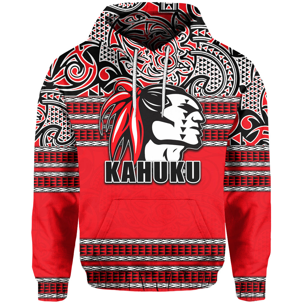 Custom Hawaii Kahuku High & Intermediate School Hoodie No.1 LT6 Unisex Red - Polynesian Pride