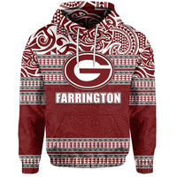 Custom Hawaii Farrington High School Hoodie No.1 LT6 Unisex Maroon - Polynesian Pride