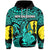 Custom New Caledonia Hoodie Turquoise Color LT6 Unisex Green - Polynesian Pride
