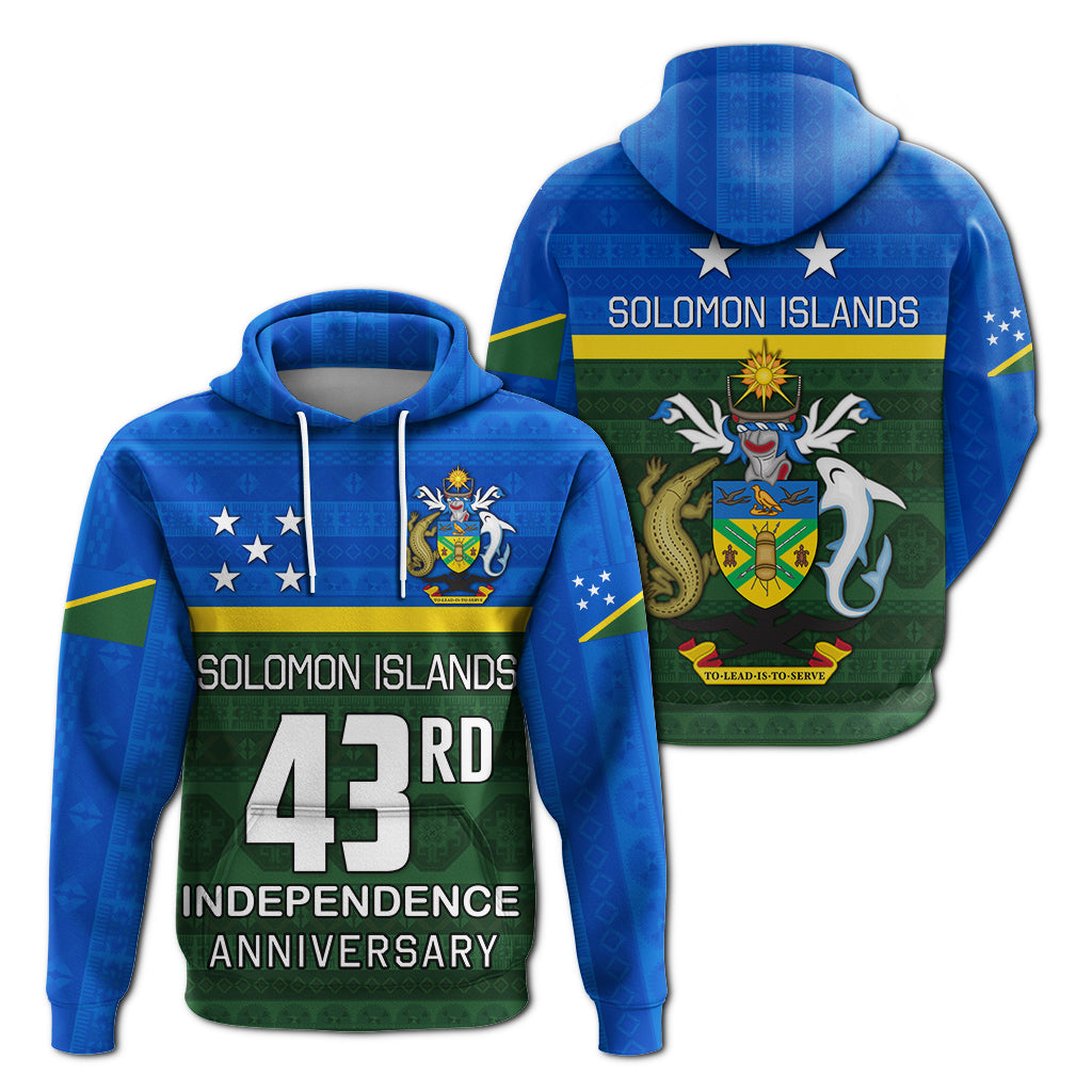 Solomon Islands 43rd Independence Anniversary Hoodie LT4 Unisex Blue - Polynesian Pride