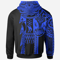 Custom Samoa All Over Hoodie Samoa Coat of Arms Blue New - Polynesian Pride