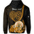 Custom FSM Valentine Couple Hoodie Heart Love Tropical Flowers Gold LT14 - Polynesian Pride