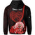 Custom FSM Valentine Couple Hoodie Heart Love Tropical Flowers Red LT14 - Polynesian Pride