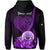 Custom FSM Valentine Couple Hoodie Heart Love Tropical Flowers Purple LT14 - Polynesian Pride