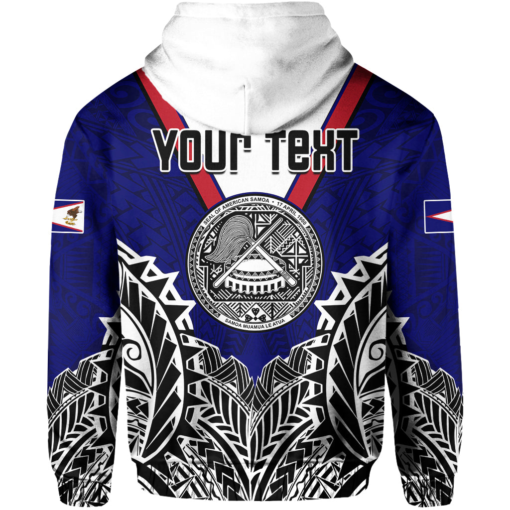 Custom American Samoa Hoodie Bald Eagle Mix Polynesian LT13 - Polynesian Pride