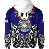 Custom American Samoa Hoodie Bald Eagle Mix Polynesian LT13 - Polynesian Pride