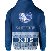 Custom Kailua High School Zip Hoodie KHS Hawaii Pattern LT13 - Polynesian Pride
