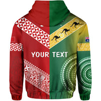 Custom Australia and Tonga Zip Hoodie Version Special LT13 - Polynesian Pride