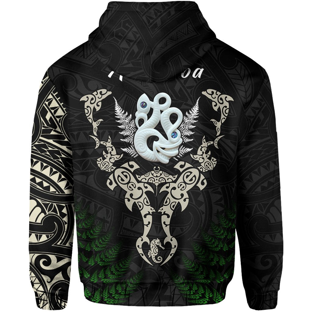 Aotearoa Zip up Hoodie Manta Maori Ta Moko main image 0